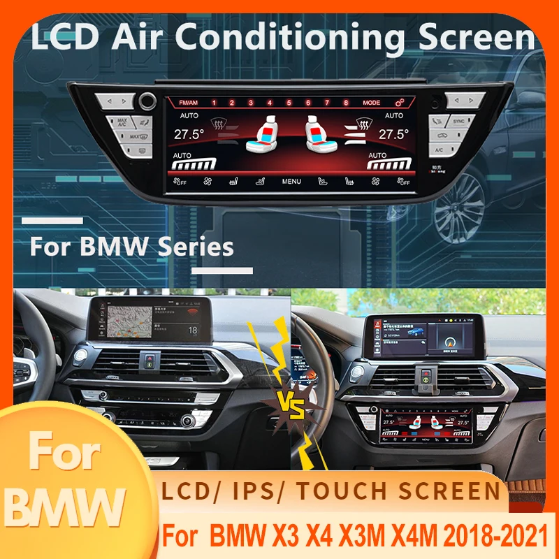 

Управление кондиционером для BMW X3 X3M G01 G08 X4 X4M G02 F 982018 2019 2020 2021 2022 Панель переменного тока Сенсорный ЖК-дисплей Цифровой