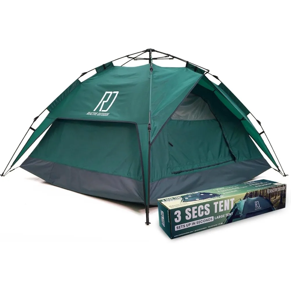 

Tent - 3 Second 3 Sec Instant Pop Up Easy and Quick Setup Camping Tent - 1 Person Setup Waterproof Double Layer
