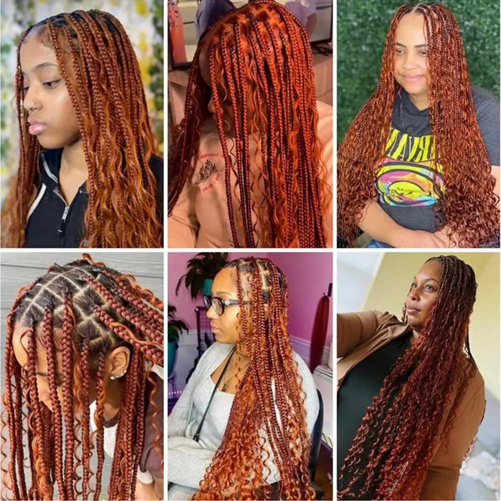 Tranças Boho Onda Profunda para Mulheres Negras, Trança Encaracolada, Sem Trama, Cabelo Humano Brasileiro