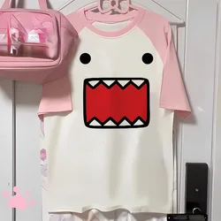 Domo Kun t shirt women athleisure blend soft fabric t-shirts girl comic clothing