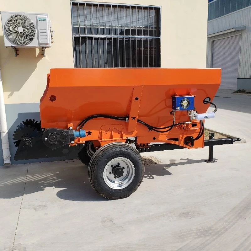 Small Horizontal Steel Spiral Fertilizer Spreader with Gearbox and Pump 30-60HP 3-6m Spread Width for Small Fields and Farms