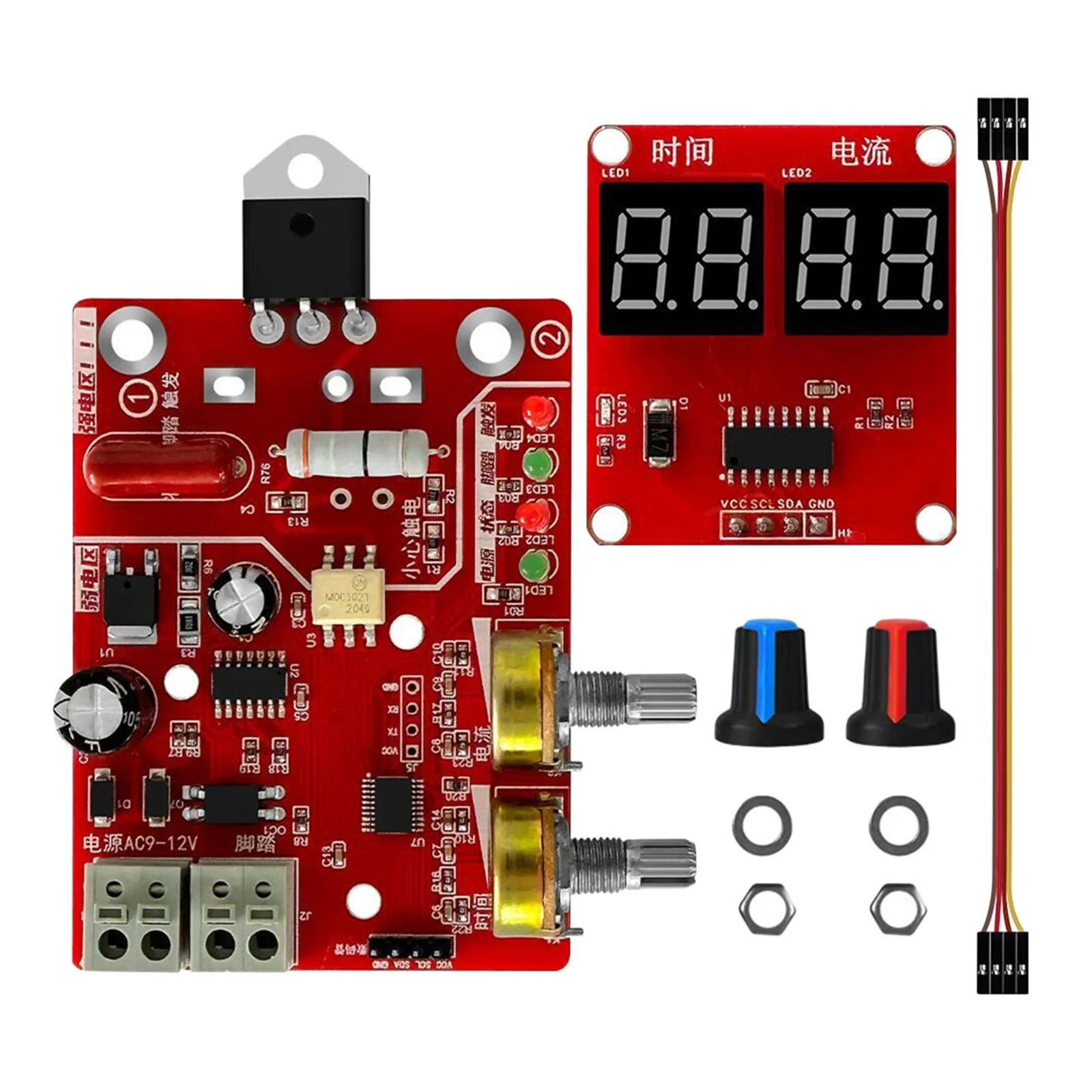 

Spot Welder Control Board 40A Digital Display Adjustable Time Current Diy Pcb Circuit Board For Spot Welding Machine