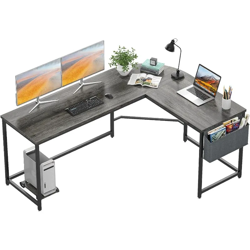 L Shaped Desk 58’’Computer Corner Desk Gaming Desk PC Table Writing Large L Study Home Office Workstation Modern