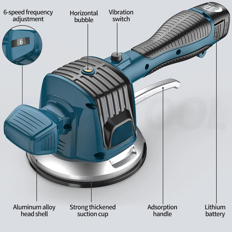 Machine de Wibration existent pour Carrelage, Appareil de Haute Puissance, 16.8V, pour Sol Mural, Fonctionne en 240 Minutes