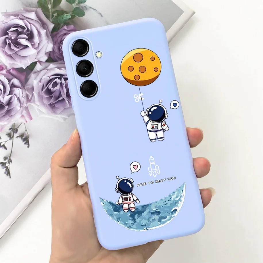 For Samsung Galaxy A24 4G Case SM-A245F Phone Cover Cute Astronaut Soft Silicone Cases For Samsung A24 A34 Funda SM-A346B Bumper