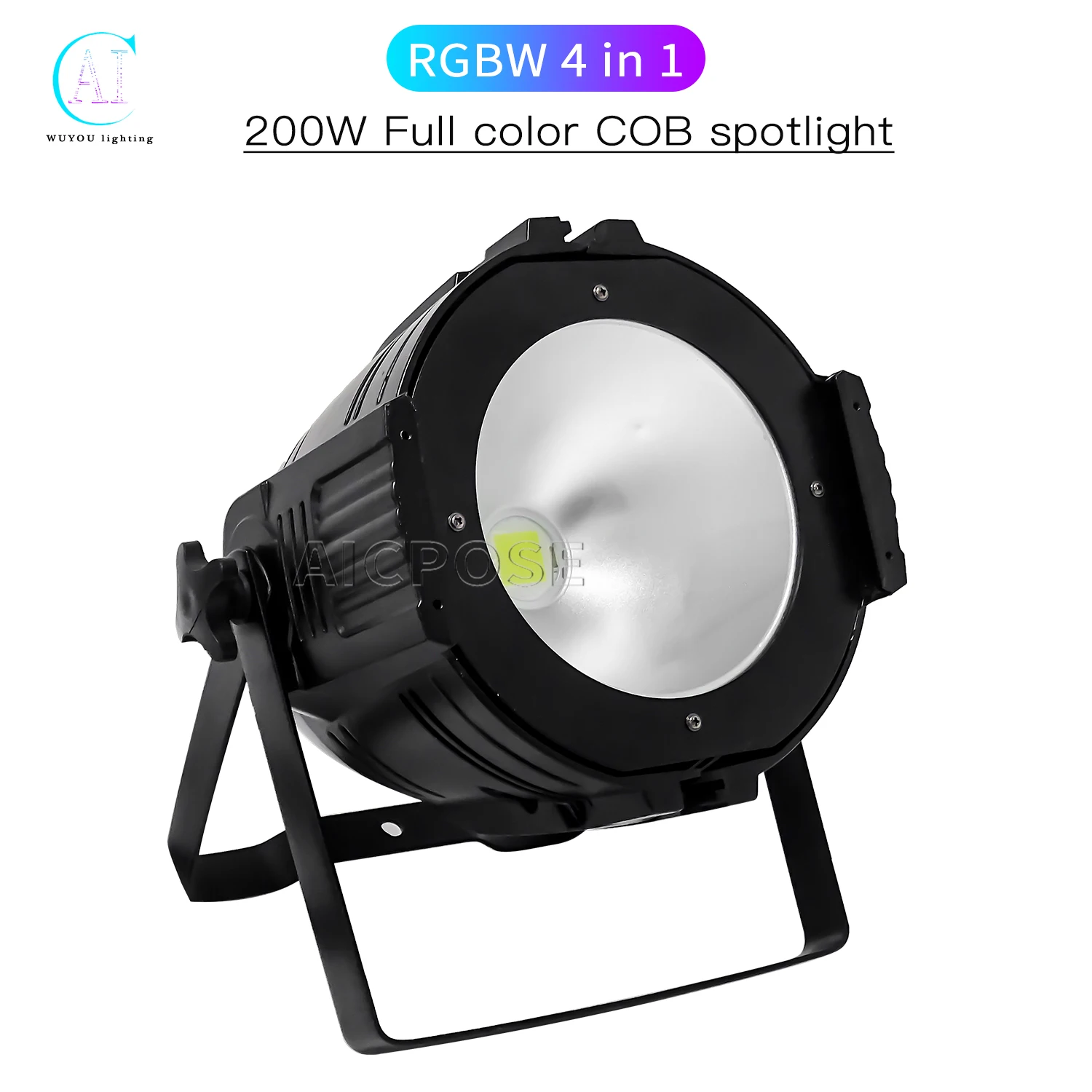 200W COB Par Светильник RGBW 4 в 1, холодный белый, теплый белый, светодиодный Stage, управление DMX, DJ оборудование для дискотеки, бара, танцпол, освещение