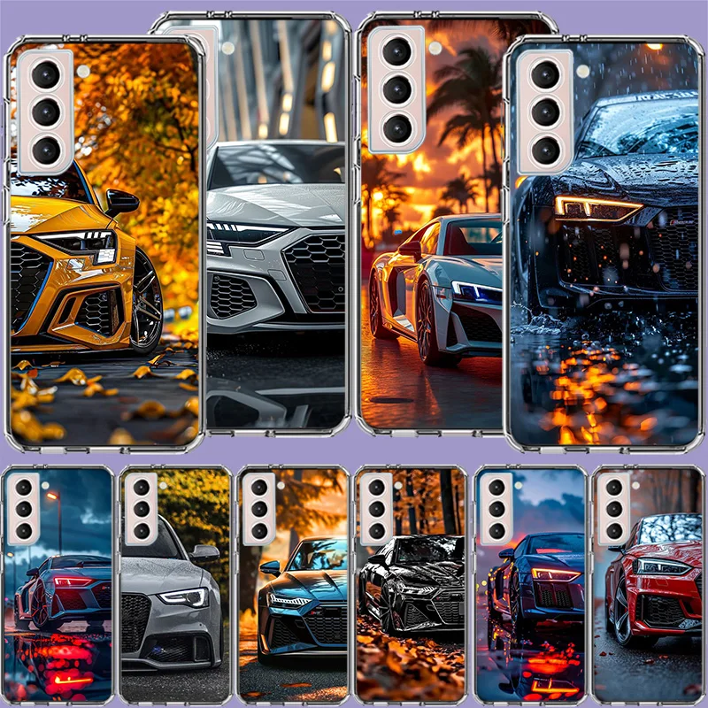 Bagged Car Lovers-RS Clear Phone Cases for Samsung S26 Ultra Galaxy S25 Edge S24 S23 FE S21 Plus S20 S22 S10 Cover Patterned Com