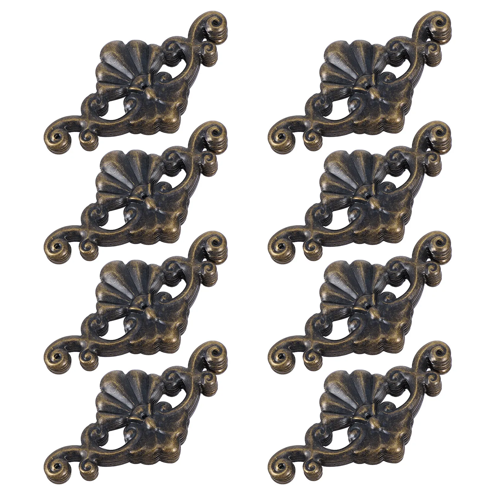 8Pcs Furniture Box Corner Protectors Vintage Style Decorative Guards for Jewelry Case Desk Cabinet Retro Cover