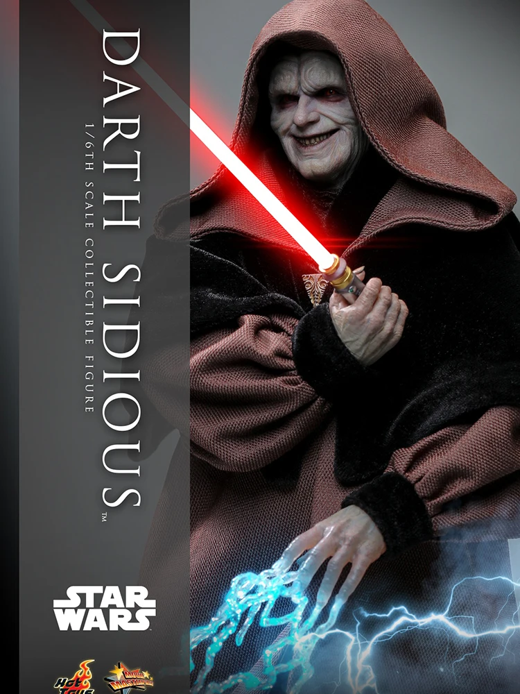 Ht mms745 1/6 figura de ação colecionável darth sidious star wars filme simulação de papel delicado 12 "modelo de estatueta hottoys