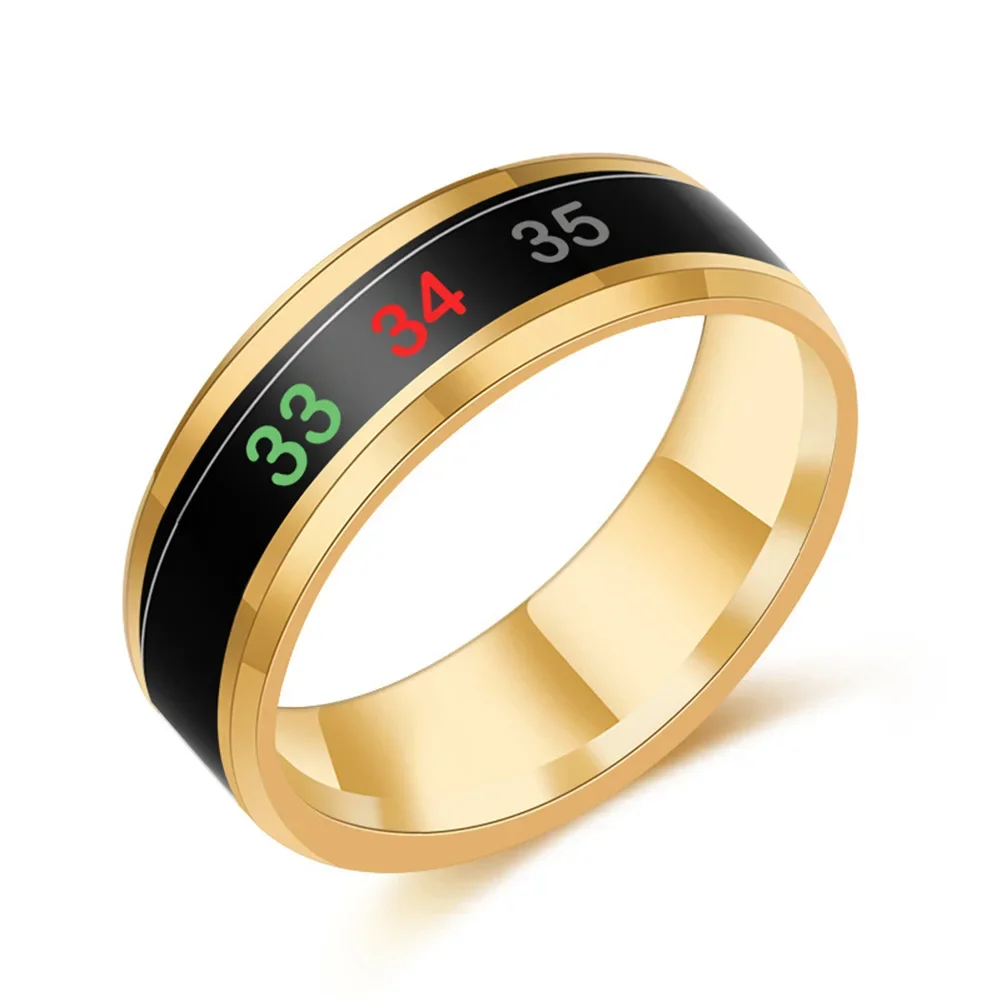 Neuer Temperaturring aus Edelstahl, Stimmung, Emotion, intelligente temperaturempfindliche Ringe für Damen und Herren, wasserdichter Schmuck