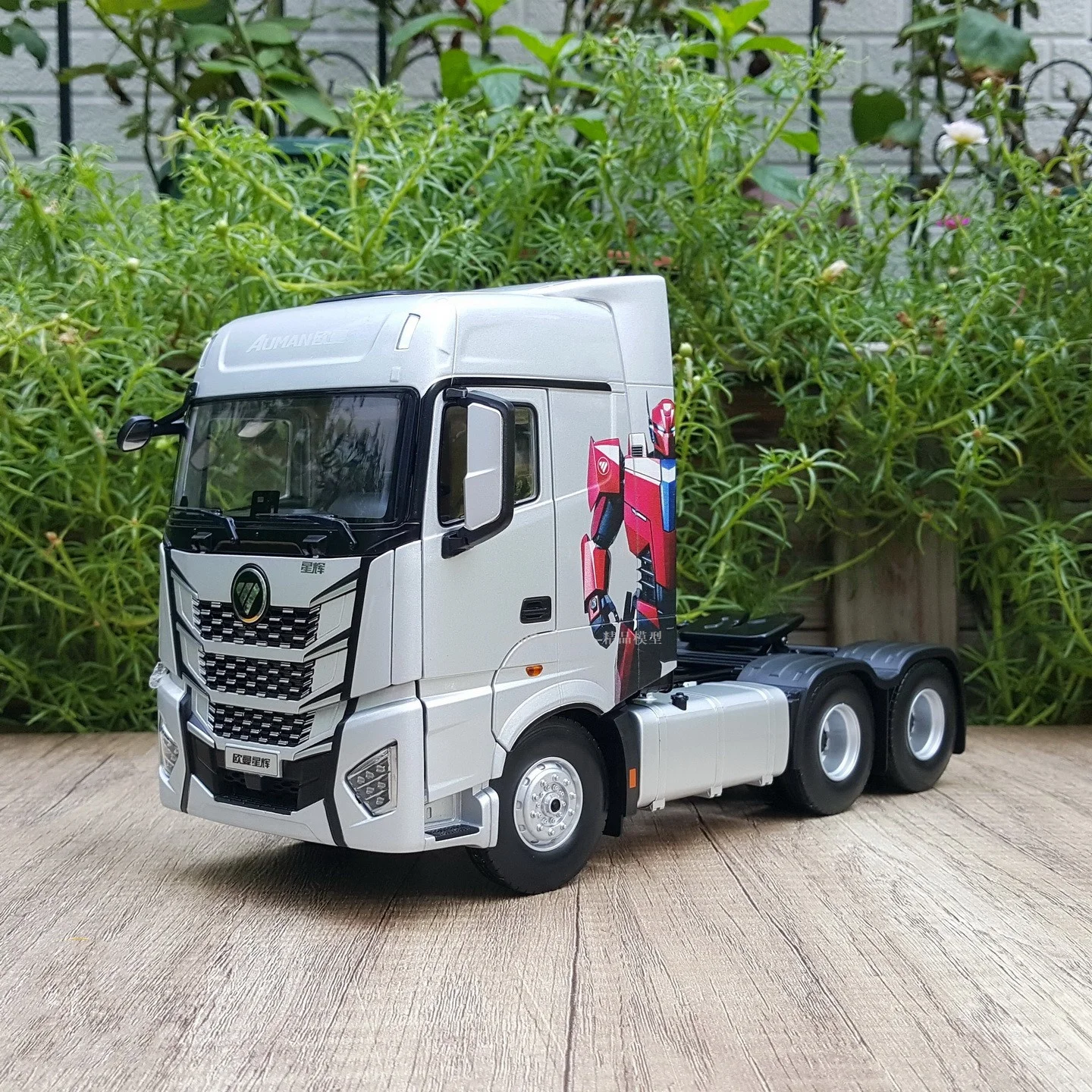 1:24 Scale Foton Auman Starlight Alloy Model Transport Truck Tractor Trailer Vehicle Collectible Business Gift
