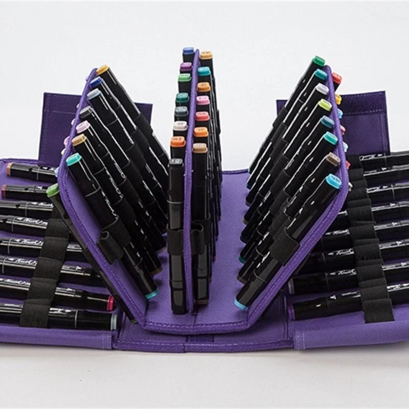 Marcadores Organizadores armazenamento multifuncional Bolsa transporte com design alça ombro