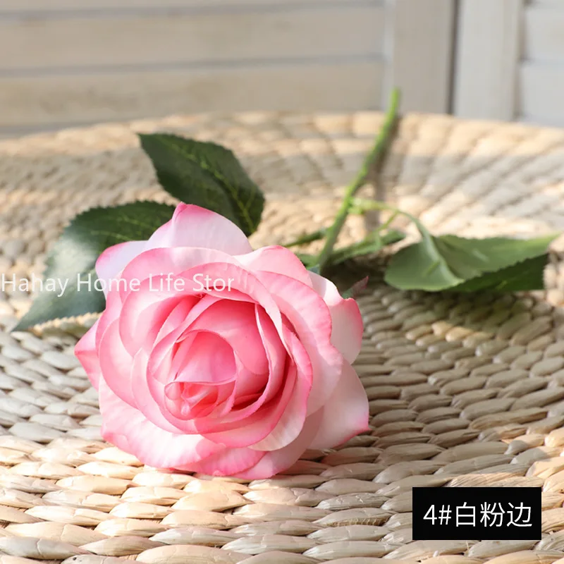 1pc Latex Real Touch Rose Artificial Silicone Rose Flowers for Wedding Home Party Decoration Fake Flower Christmas New Year Gift