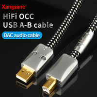 hifi USB OTG cable USB A to B type c cable 5N OCC lighting to B audio cable decoder DAC sound card A-B shielding