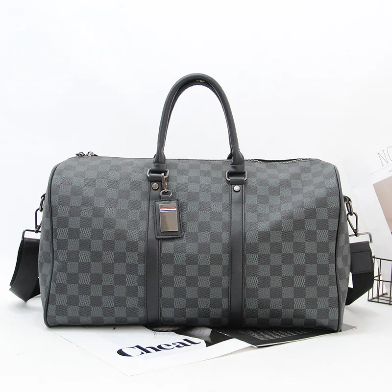 

For man multifunctional wear-resistant waterproof travel large capacity business fashion plaid luggage bag handbag shoulder bag