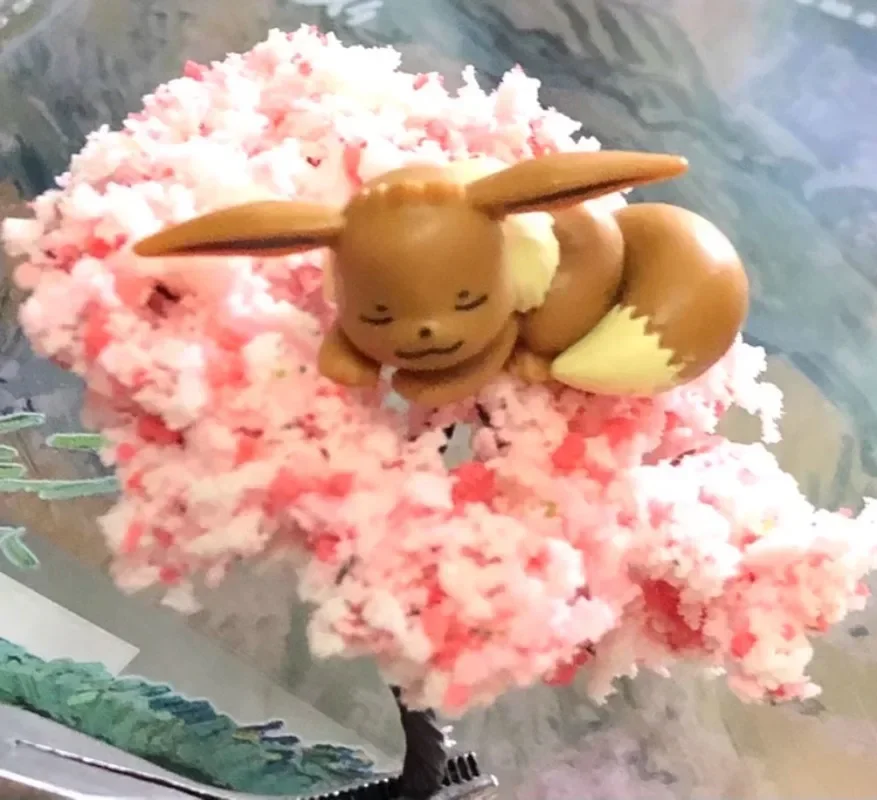 Mini muñecas en miniatura de Pokémon Eevee, modelos de juguetes de colección de ornamentos, combate posturas, sittings, Sleepes