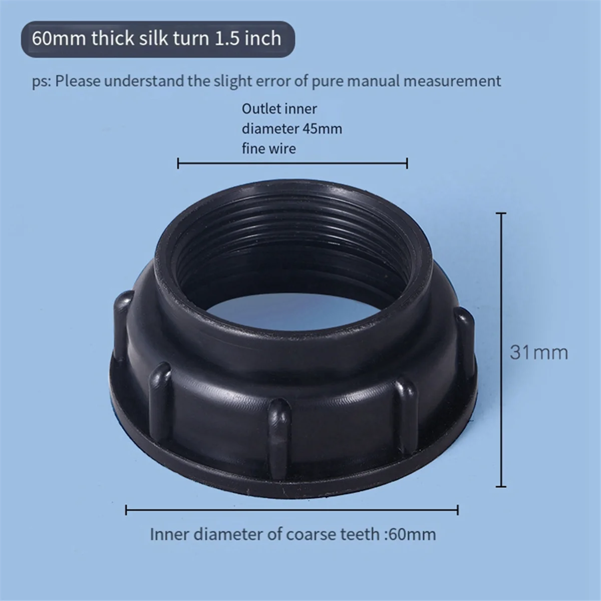 ABKM Internal Thread IBC Tank Fittings Drain Adapter for Hose Faucet Valve A