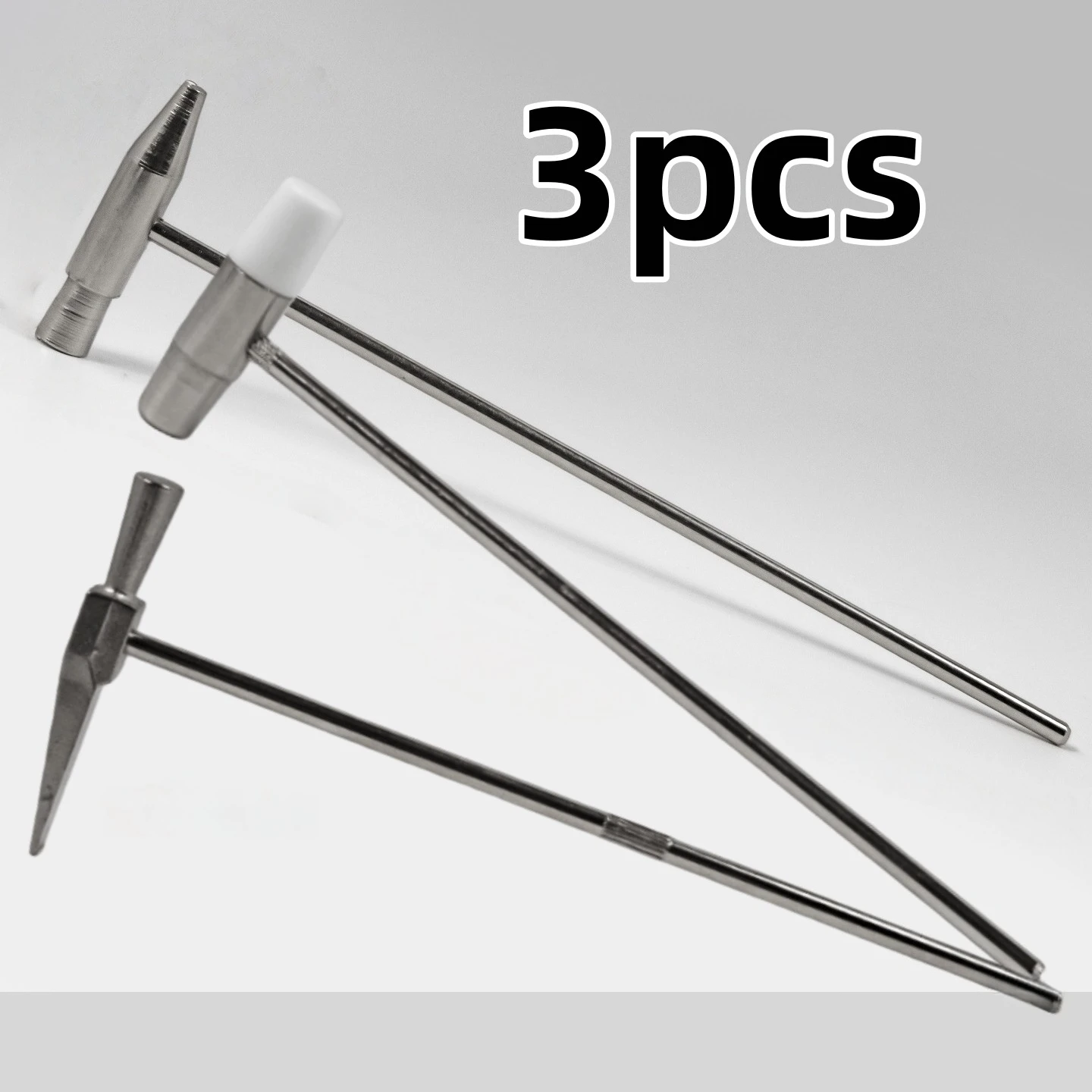 3pcs Multi-Tone Stainless Steel Tuning Hammer, Heavy-Duty for Kalimba & DIY Jewelry Crafts