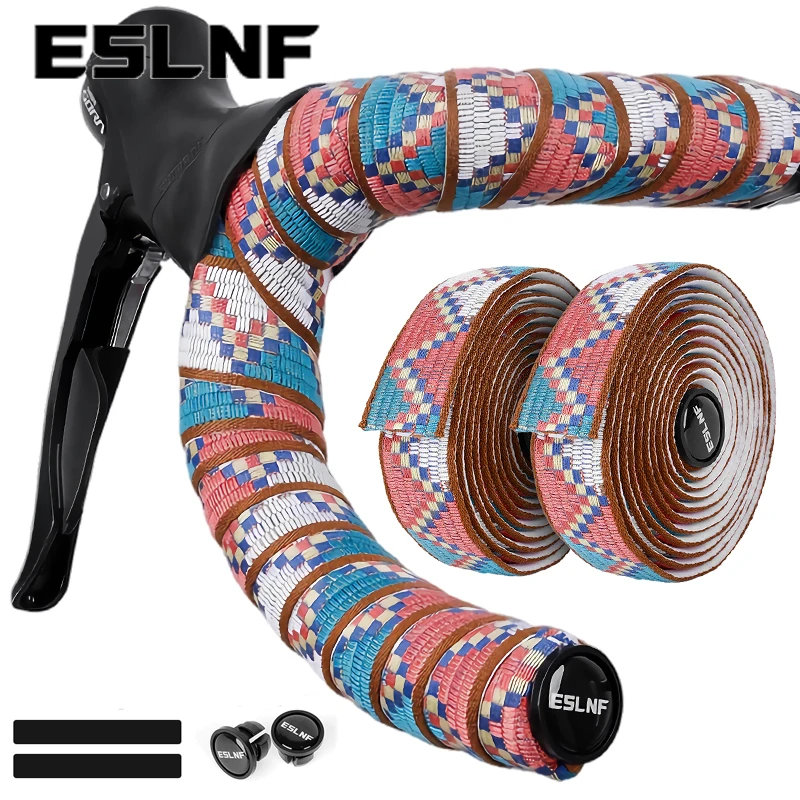 AliExpress ESLNF Road Bike Handlebar Tape Shockproof Non-slip Road Bicycle Handlebar Wrap Cotton Material Comfortable Bike Handlebar Tapes
