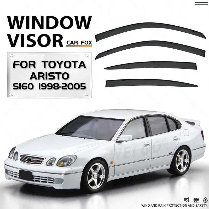 

4Pcs For Toyota Aristo 1998-2005 Black Car Window Visor Awning Shelters Windshield Side Window Rain Sun Shade Auto Accessories