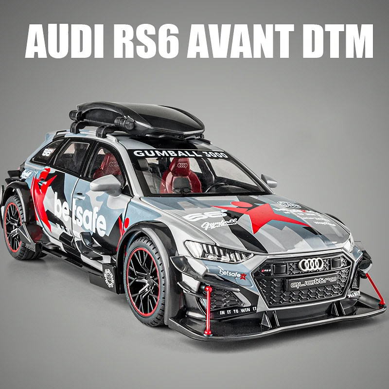 

1:24 Audi RS6 DTM Modified Vehicle Alloy Model Car Toy Diecasts Metal Casting Sound and Light Car Toys For Children Vehicle