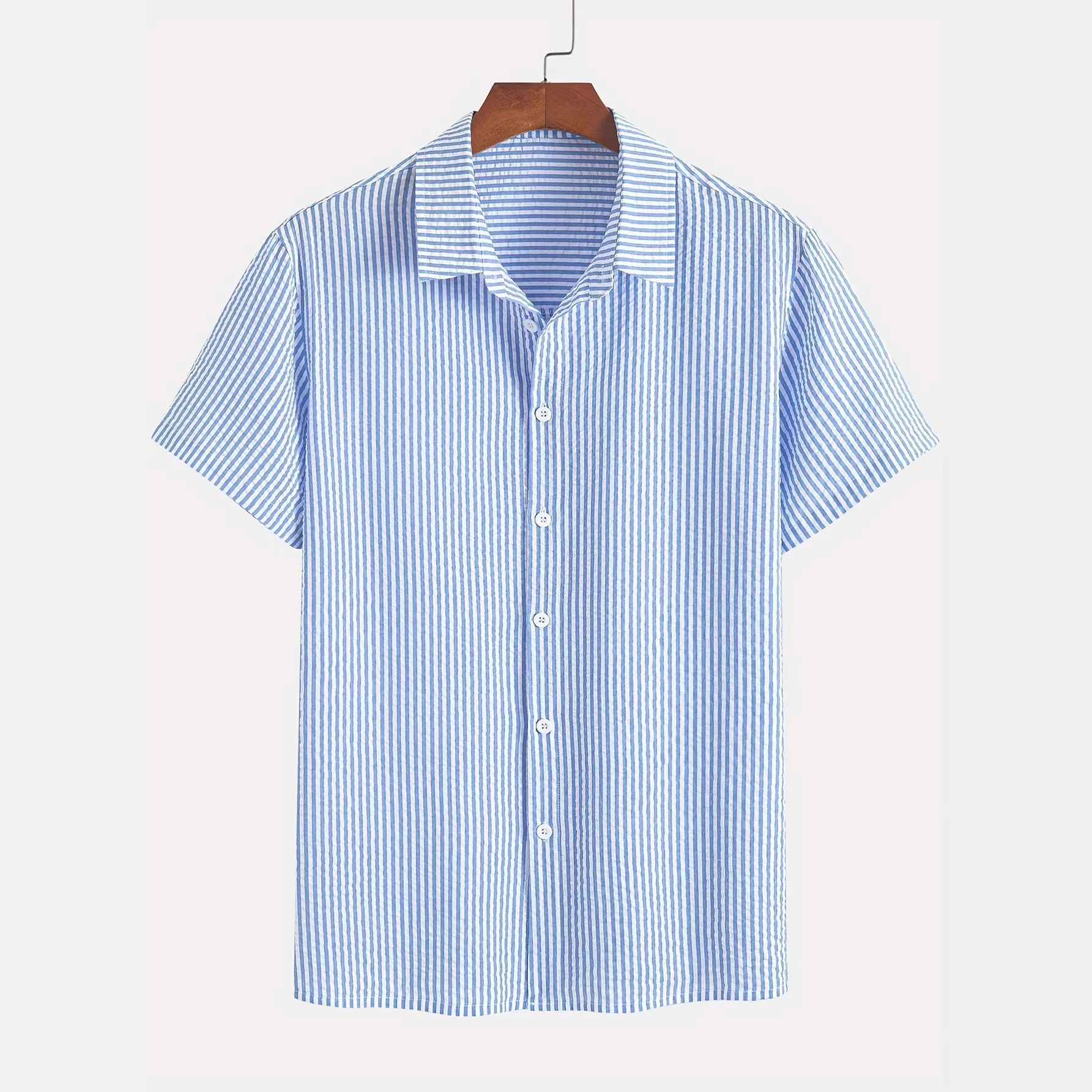 Summer American Retro Plaid Short Sleeve Shirt Men's Spring And Autumn Commuter Boys Versatile Trend Shirt