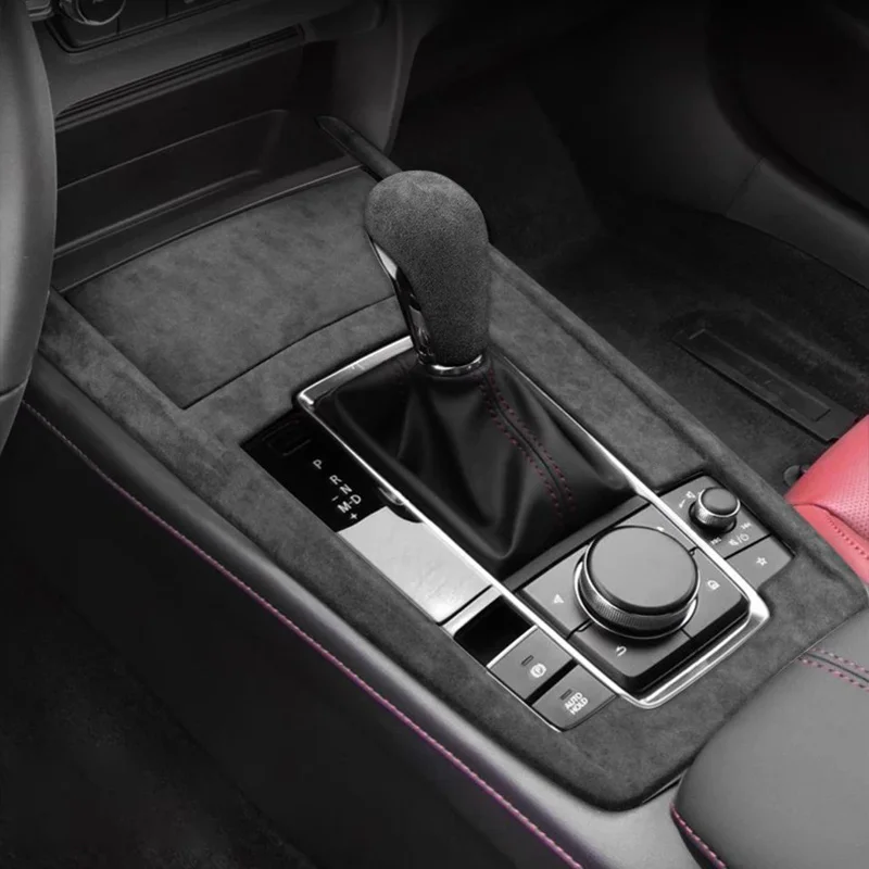 For LHD RHD Mazda CX-30 cx30 DM 2020 2021 2022 2023 2024 2025 Suede Overlays Interior Trim On Gear Shift Panel, Window Lifting