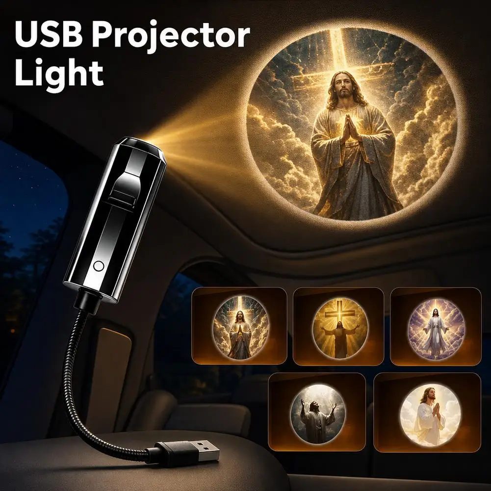Mini Galaxy Star Projector 6 Patterns Night Light Home Background Atmosphere Light Bedroom Car Decoration Children's Gifts