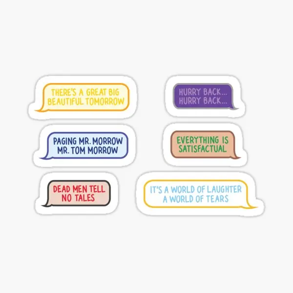 Ride Quotes 1  5PCS Stickers for Bumper Home Living Room Cute Laptop Background Car Wall Decor  Print Decorations Funny