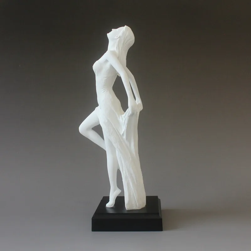 

Creative women figure sculpture arts and crafts simple living room model room white ornaments nordic home decor