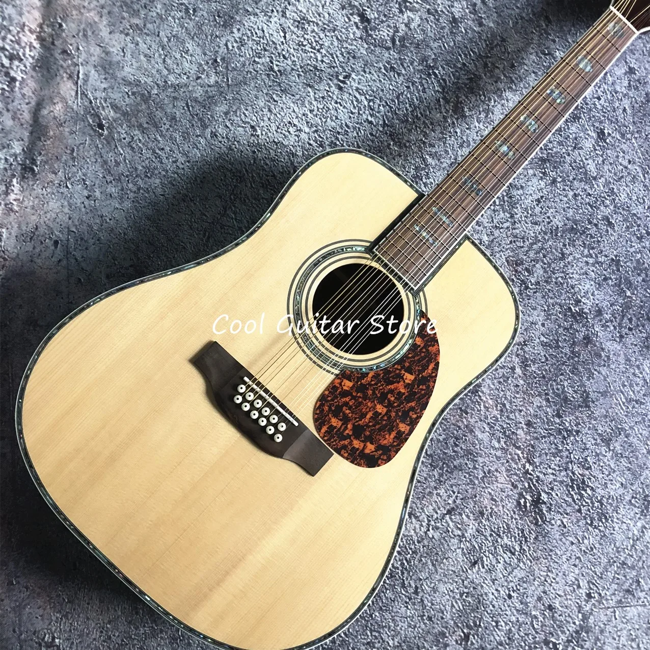 

Acoustic Electric Guitar with Solid Spruce Top,Rosewood Fretboard, 41 Inch, D Model, 12 Strings, Free Shipping