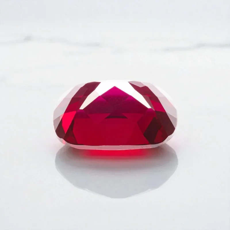 مختبر نمت روبي مستطيل وسادة قطع حمامة الدم الأحمر اللون DIY بها بنفسك حُليات المجوهرات صنع المواد الرئيسية شهادة AGL قابلة للاختيار #2