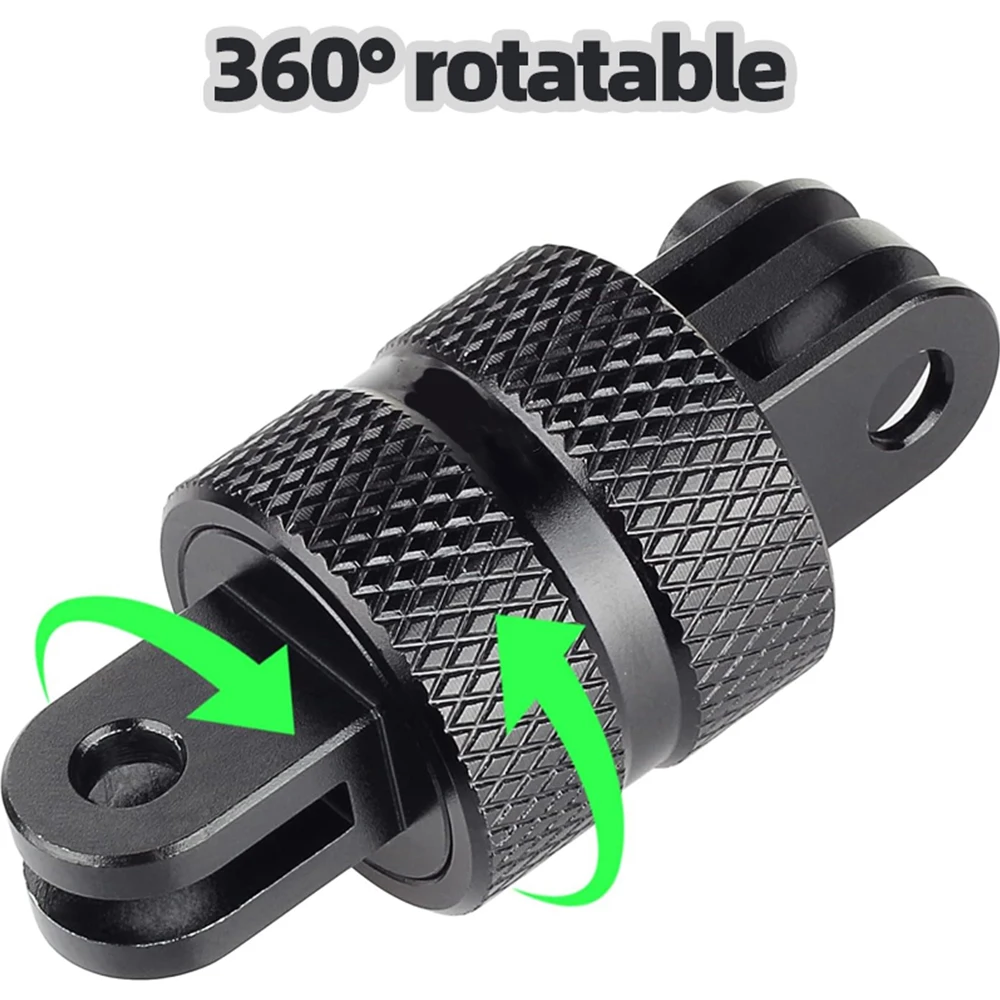 Tripod Mount Adapter Aluminum Alloy 360° Rotatable Mount Bracket Base for GoPro Hero 13 12 11 10 9 Insta360 X4 X3 DJI Action 4 3