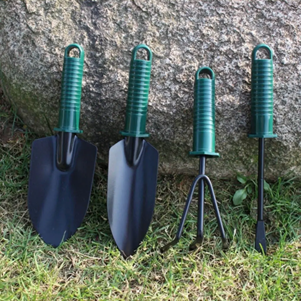 4Pcs Small Garden Tool Set Premium Mini Gardening Tools for Adults Indoor Planting Weeding Digging Aeration Transplanting