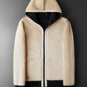 Winter Lambswool Zipper Hoodies Thicken Warm Jackets Long Sleeve Casual Swedt Sports Velo Black Jackets with Hooded Men 12 Main Sales Men's Horse Hoods - №1