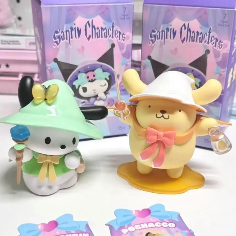 Sanrio My Melody Kuromi Cinnamoroll Magical Tale Blind Box Kawaii Resin Doll Ozdoby na biurko Dekoracje Prezenty urodzinowe