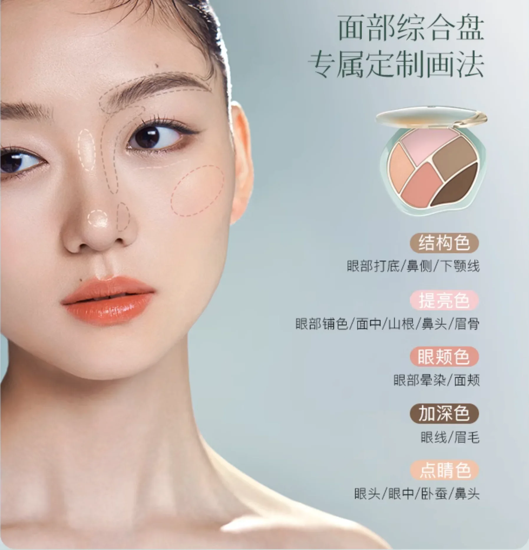 TIMAGE Wave Of Classic 5 cores paleta de sombras 8g com tons foscos e brilhantes cosméticos de maquiagem