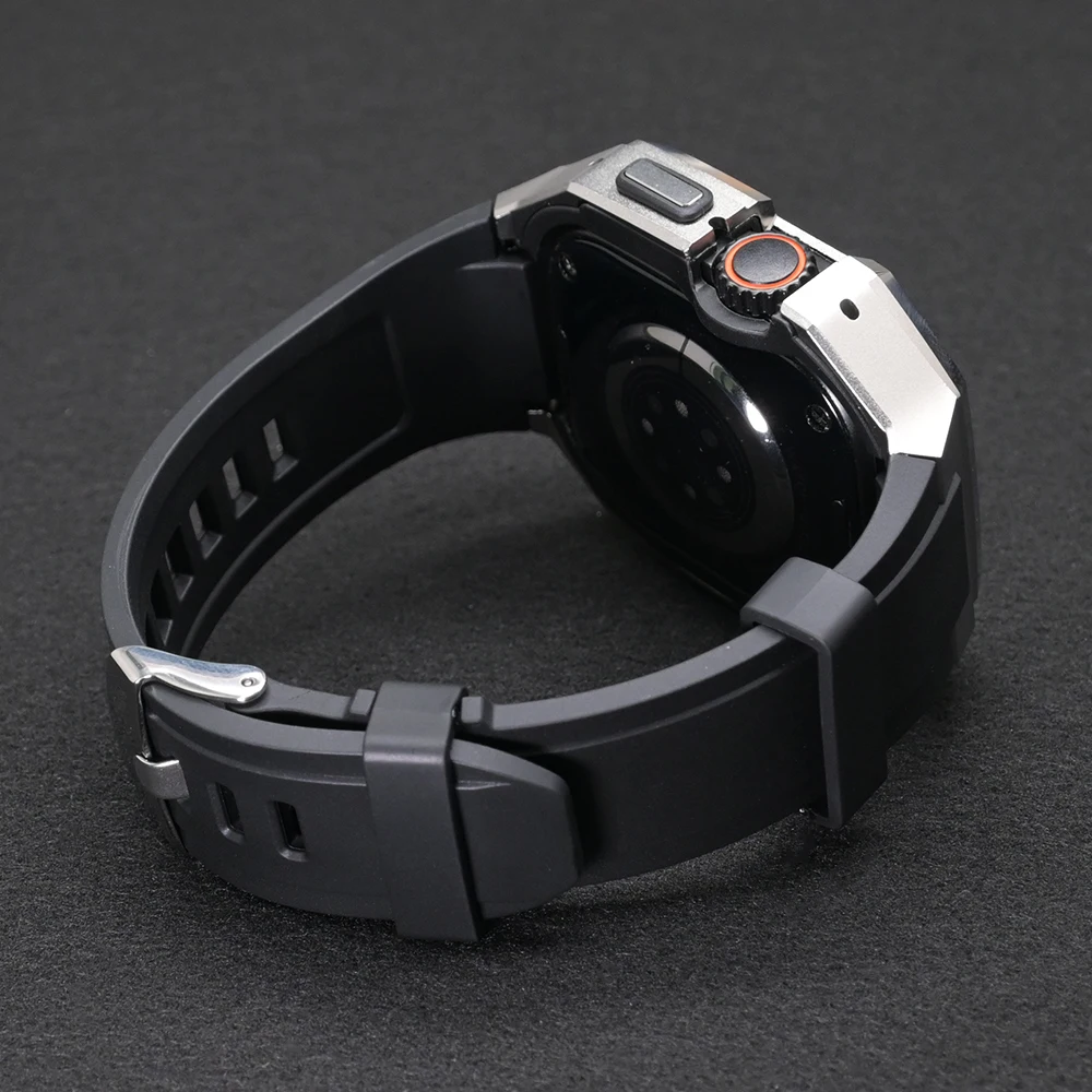 الرجال تعديل عدة حالة الفرقة ل أبل ساعة Ultra2 49 مللي متر حافظة من البولي يوريثان سيليكون الفرقة ل Iwatch 49 مللي متر سوار استبدال كوريا