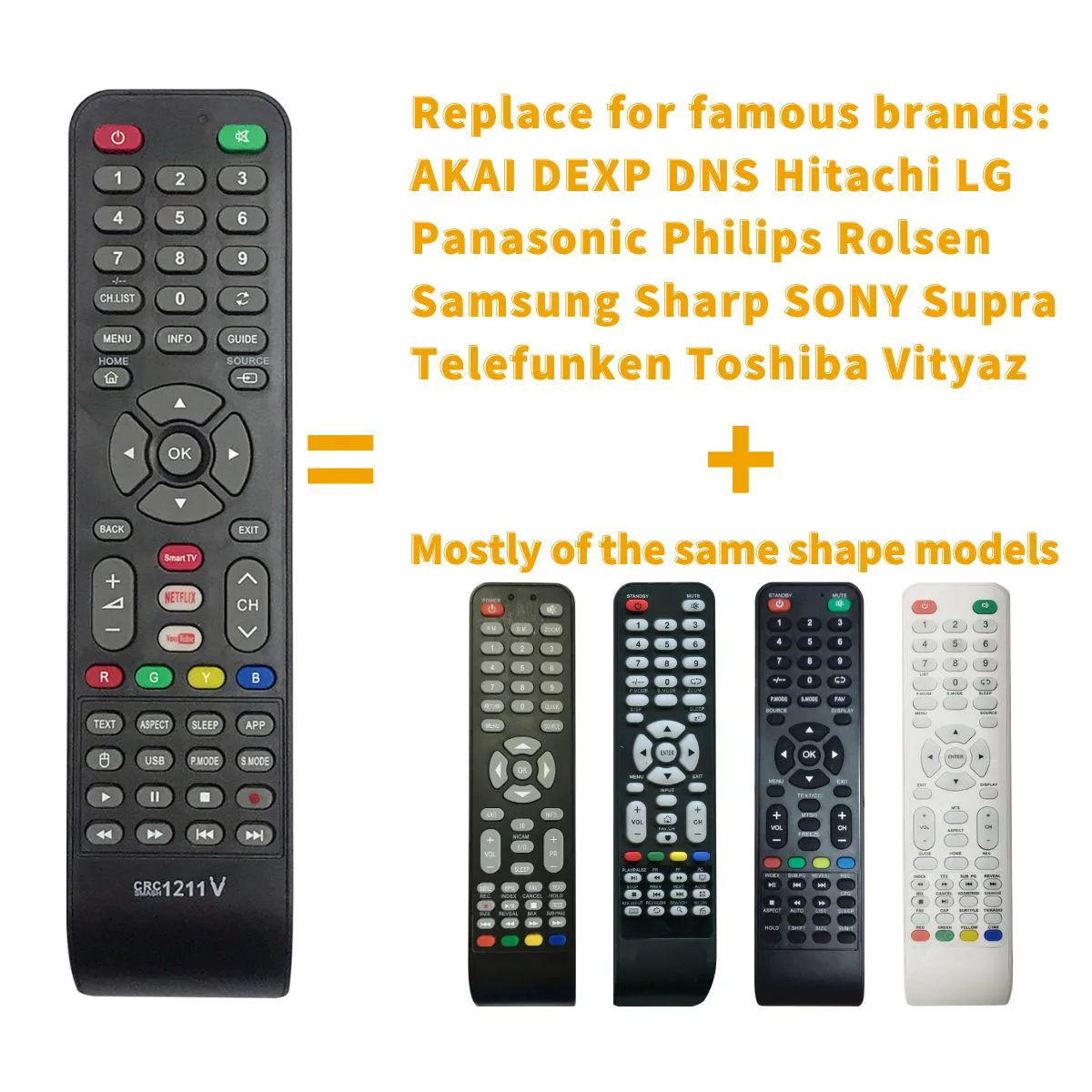 Universal Smart TV Remote Control For GOLDWELL WALTON ECOSTAR OSCAR CROMAX BBK MESTERY ISTAR daytron showa china BRAVIS HNC