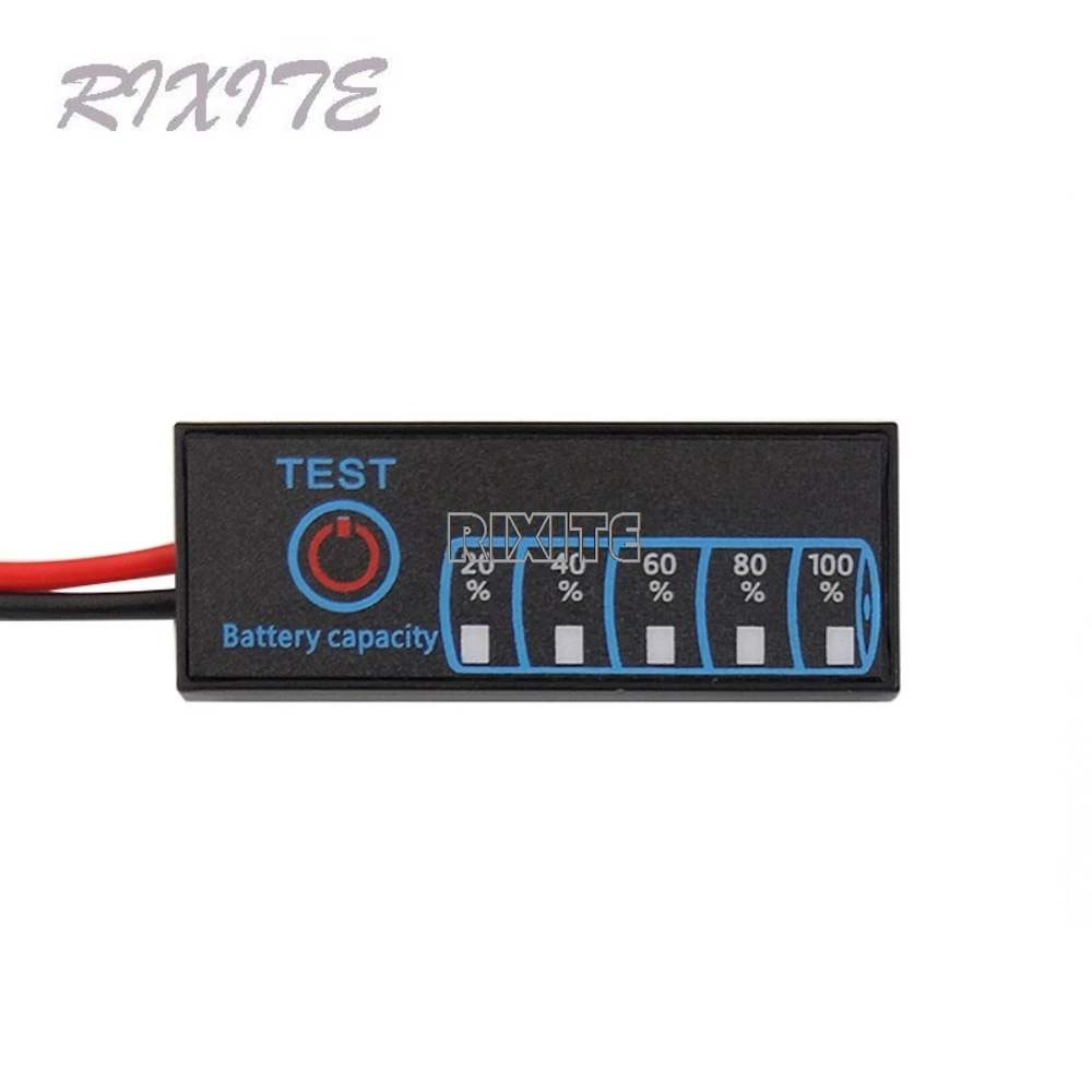 DC 5V-30V 2-8S Battery Level Indicator Ternary Lithium Battery Lithium Iron Phosphate Lead-Acid Battery Capacity Display Tester