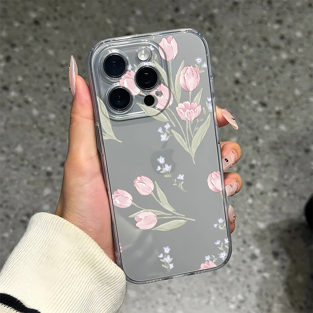 Pink Tulip Print Si…