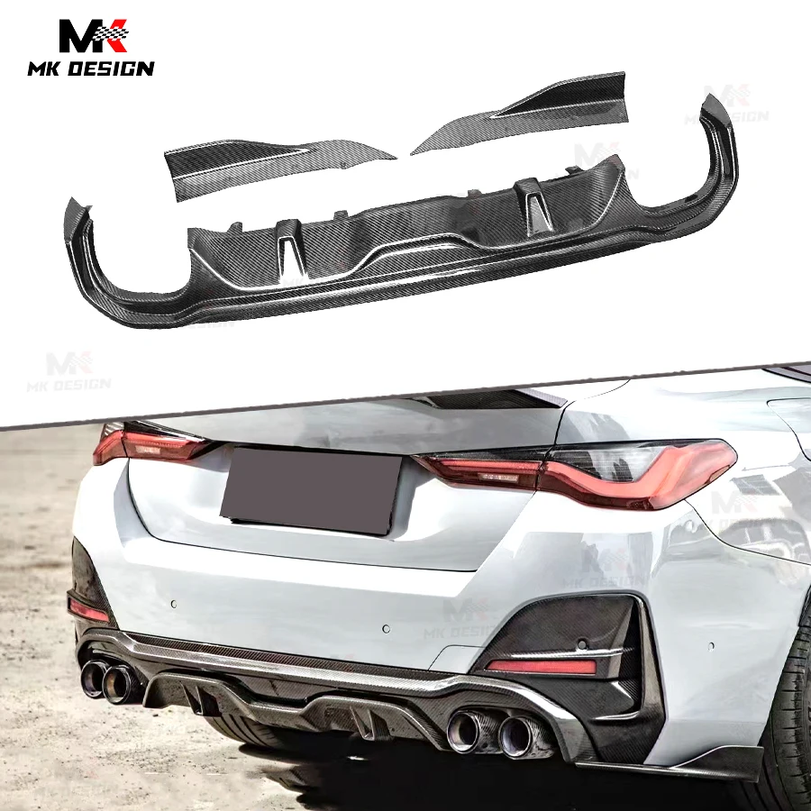 

Carbon Fiber SQ Style Rear Bumper Lip Diffuser for BMW 4 Series G26 4 Doors Sedan 2021UP Rear Splitters Bumper Lip Auto Parts
