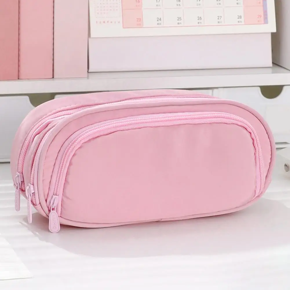 Washable Pencil Case Capacity Pencil Case Organizer with Multiple Compartments Sturdy Zipper Cute Design for Students Adults