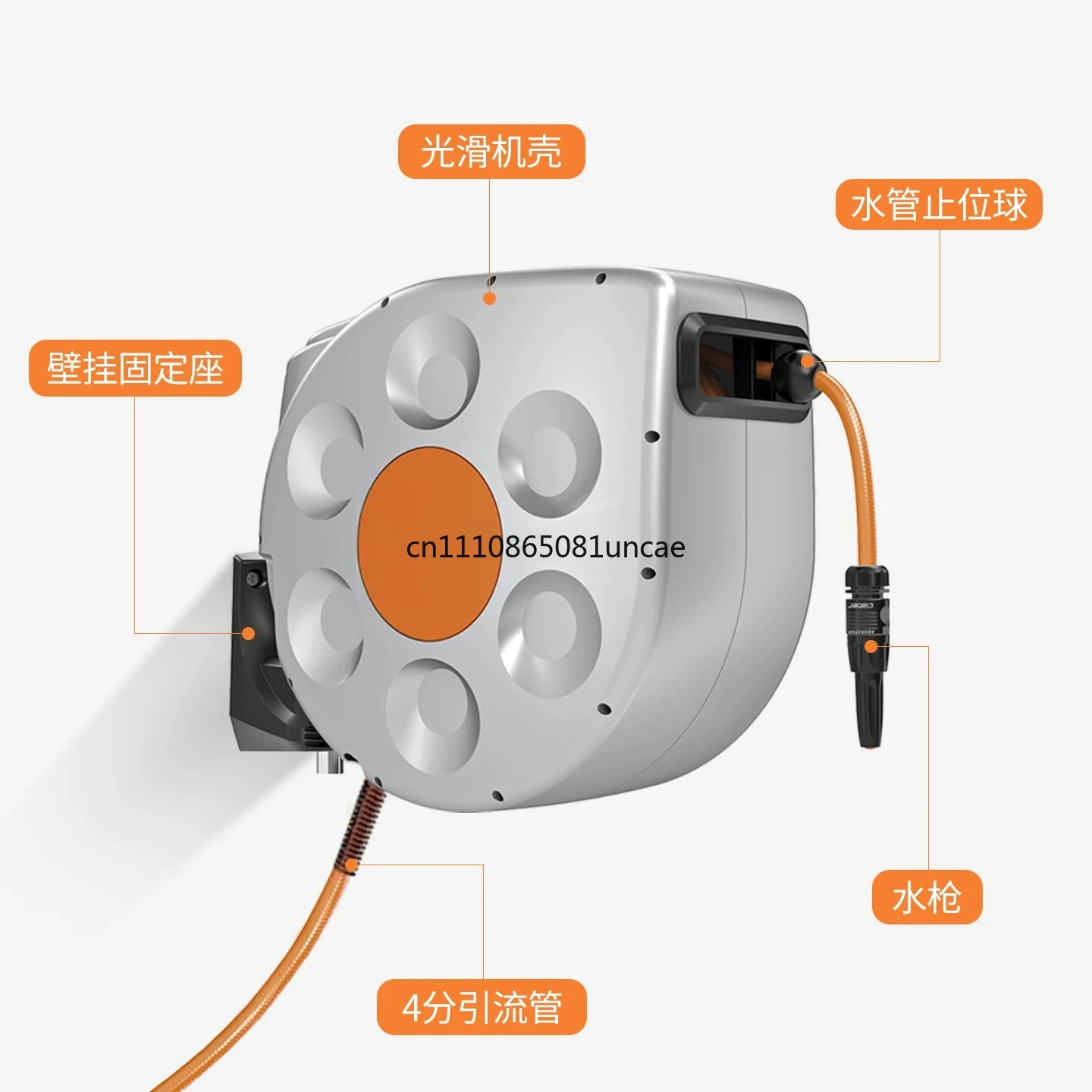 Automatic recycling water pipe truck, watering flower storage rack, telescopic water pipe artifact for garden watering,pipe reel