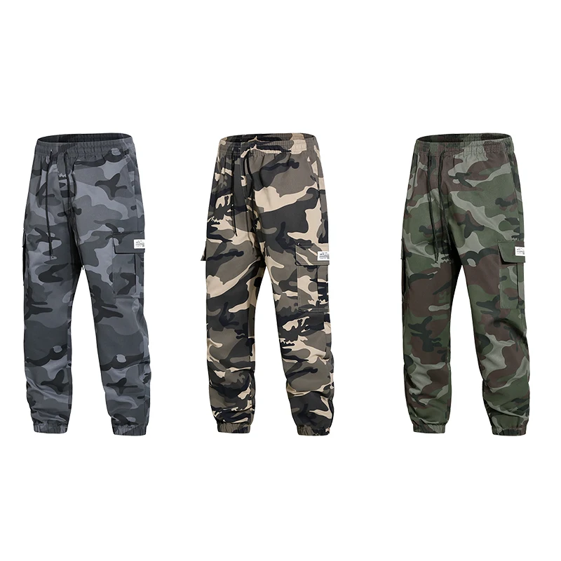 

Мужские камуфляжные комбинезоны с несколькими карманами, большие размеры, весенние высококачественные модные повседневные брюки для фитнеса на открытом воздухе, спортивные брюки