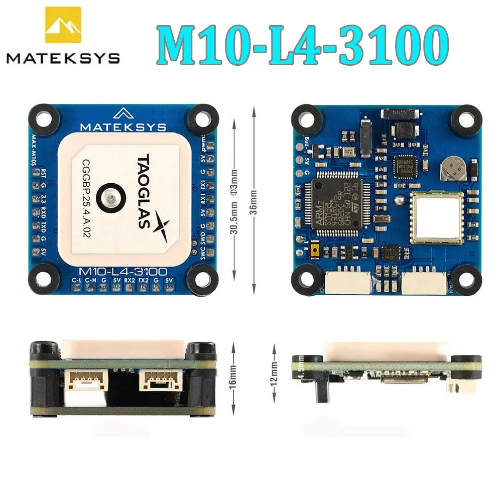 

MATEK M10-L4-3100 ArudPilots AP_Periph GPS GNSS MAX-M10S With AirSpeed Sensor SPL06-001 Module For RC FPV Racing Drone