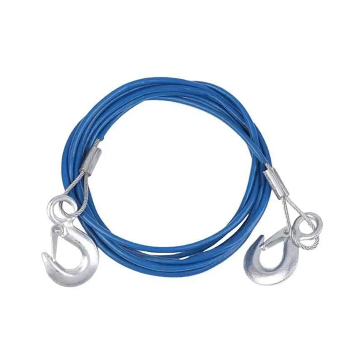 DT38 Car Tow Rope Auto Pull Roped Steel Wire Tow Ropd Traction Roping Trailer Pulls Rope with Hooks Car Emergency Tool A