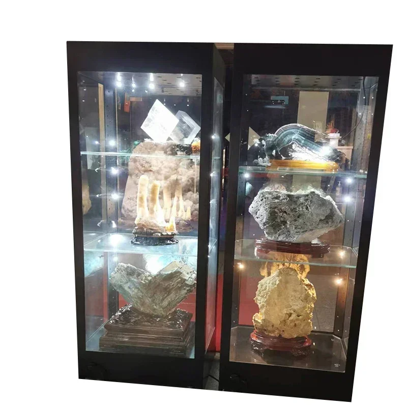

Display cabinet glass showcase display cases for Mineral