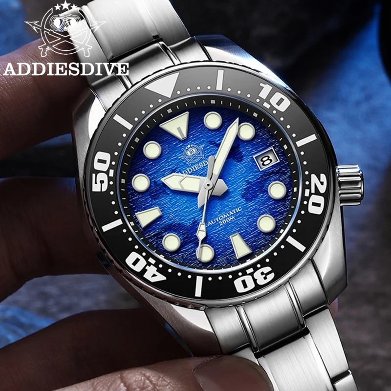 

ADDIESDIVE Sapphire Crystal Men Luxury Watch 20Bar Waterproof BGW9 Super Luminous Automatic Mechanical Watches Reloj Hombre