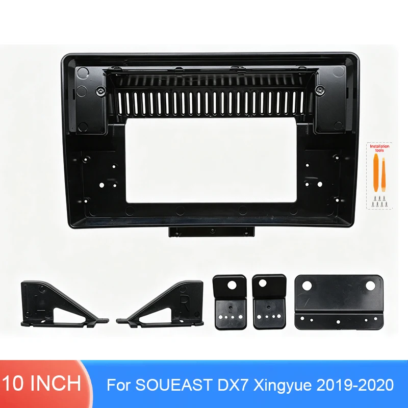 10.1 Inch Radio Fascia Frame For SOUEAST DX7 Xingyue 2019-2020 UV Black Dashboard Panel Trim Installation Kit